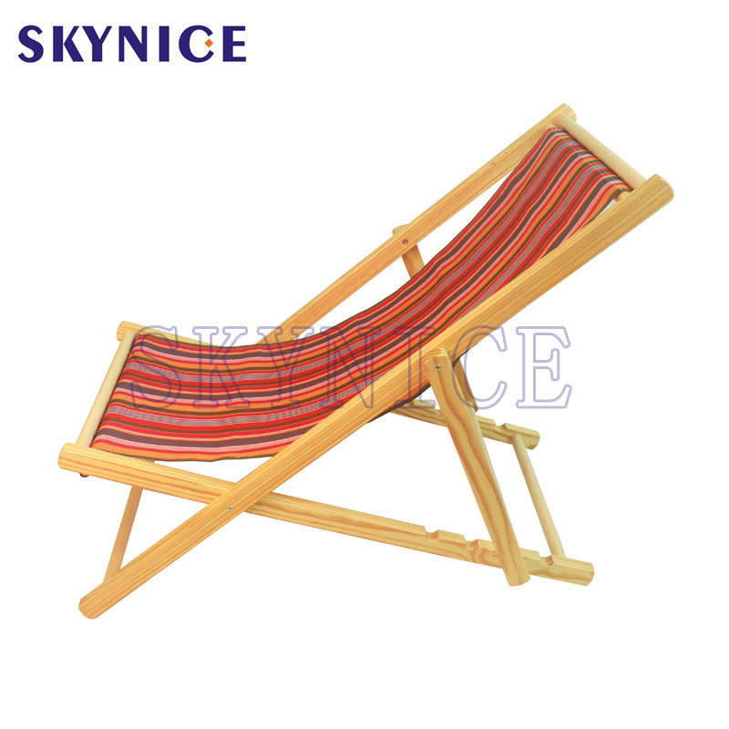 Opvouwbare houten strandstoel voor buiten